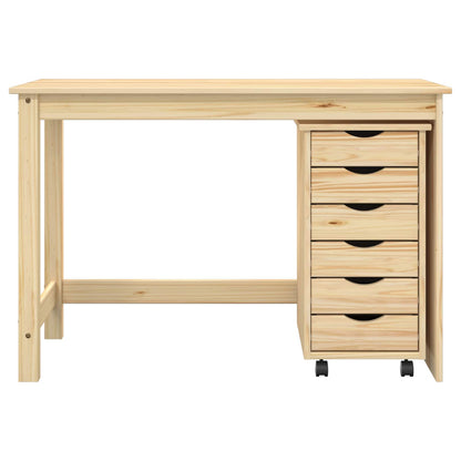 Bureau en rollende kast set MOSS 2 pcs Bruin