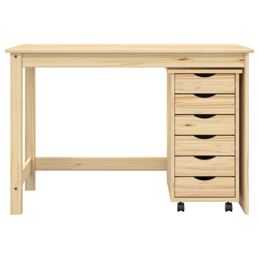 Bureau en rollende kast set MOSS 2 pcs Bruin