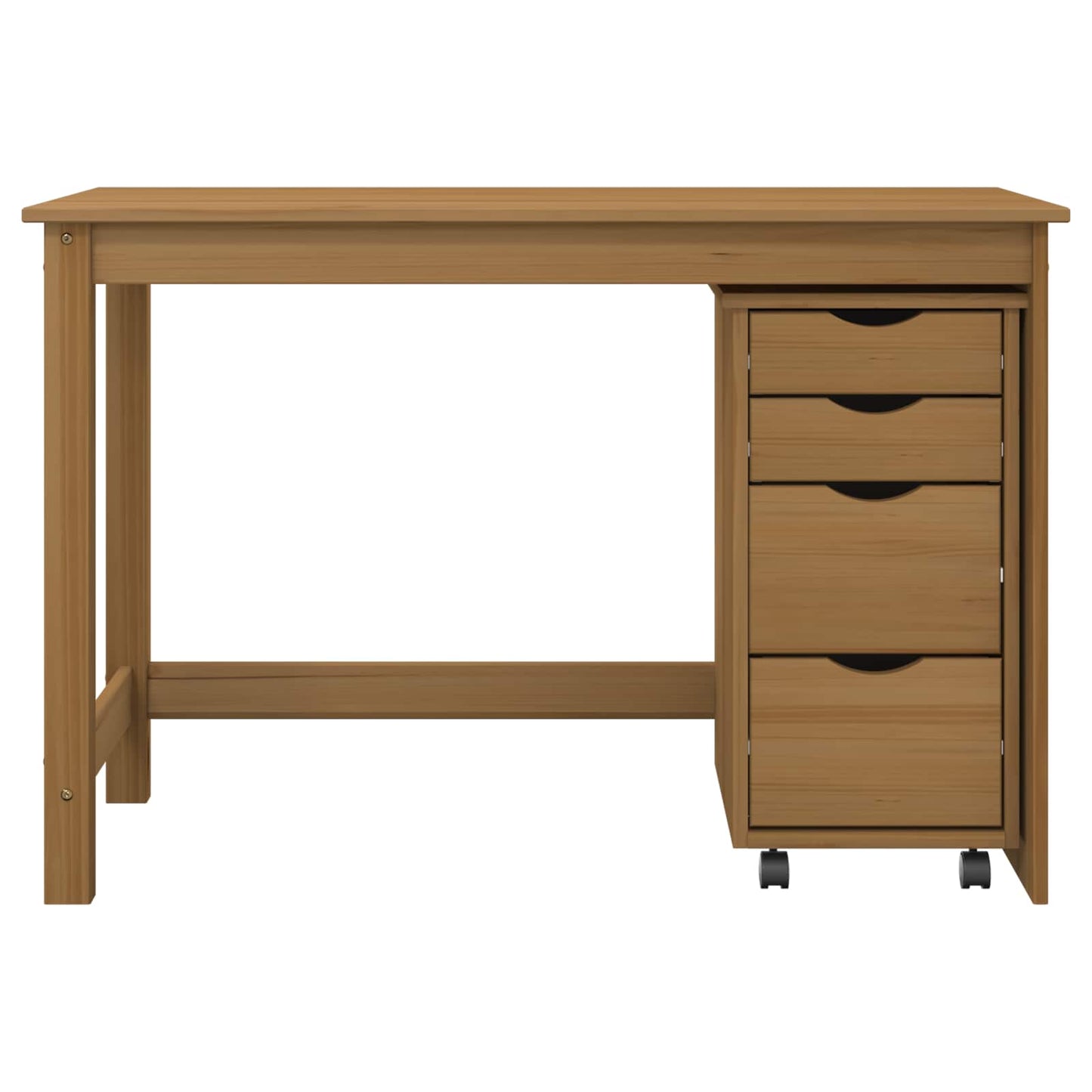 Bureau en rollende kast set MOSS 2 pcs HoningBruin