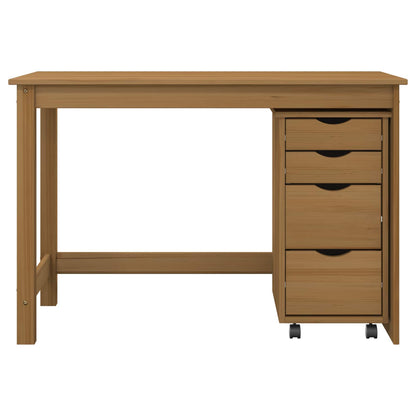 Bureau en rollende kast set MOSS 2 pcs HoningBruin