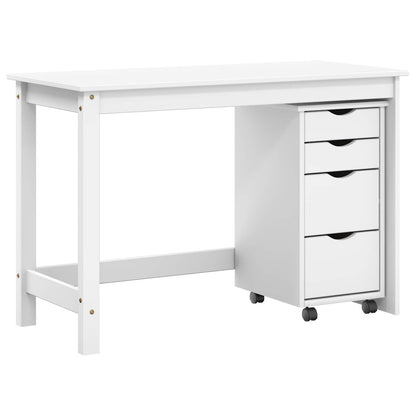 Bureau en rollende kast set MOSS 2 pcs Wit