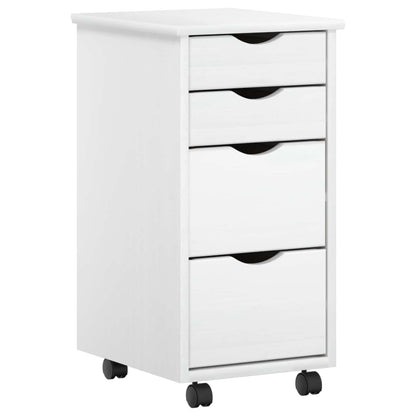 Bureau en rollende kast set MOSS 2 pcs Wit