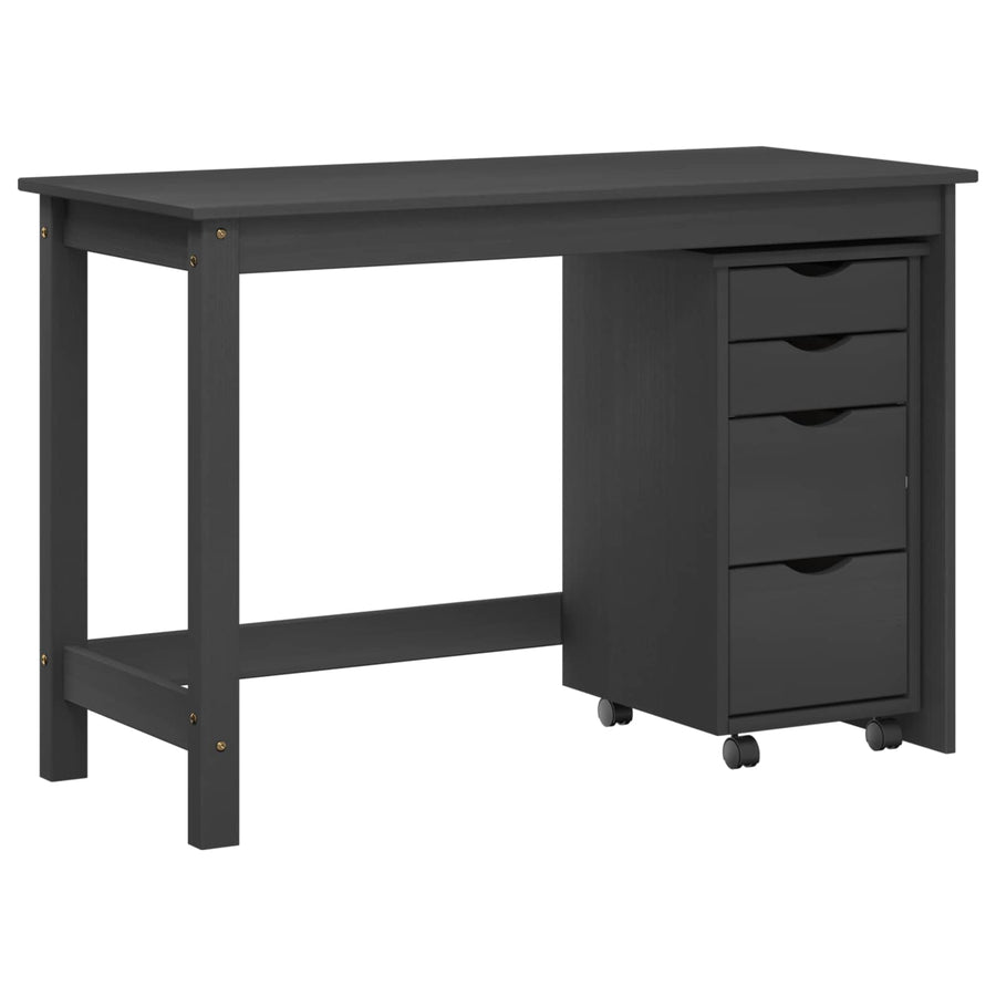 Bureau en rollende kast set MOSS 2 pcs Grijs