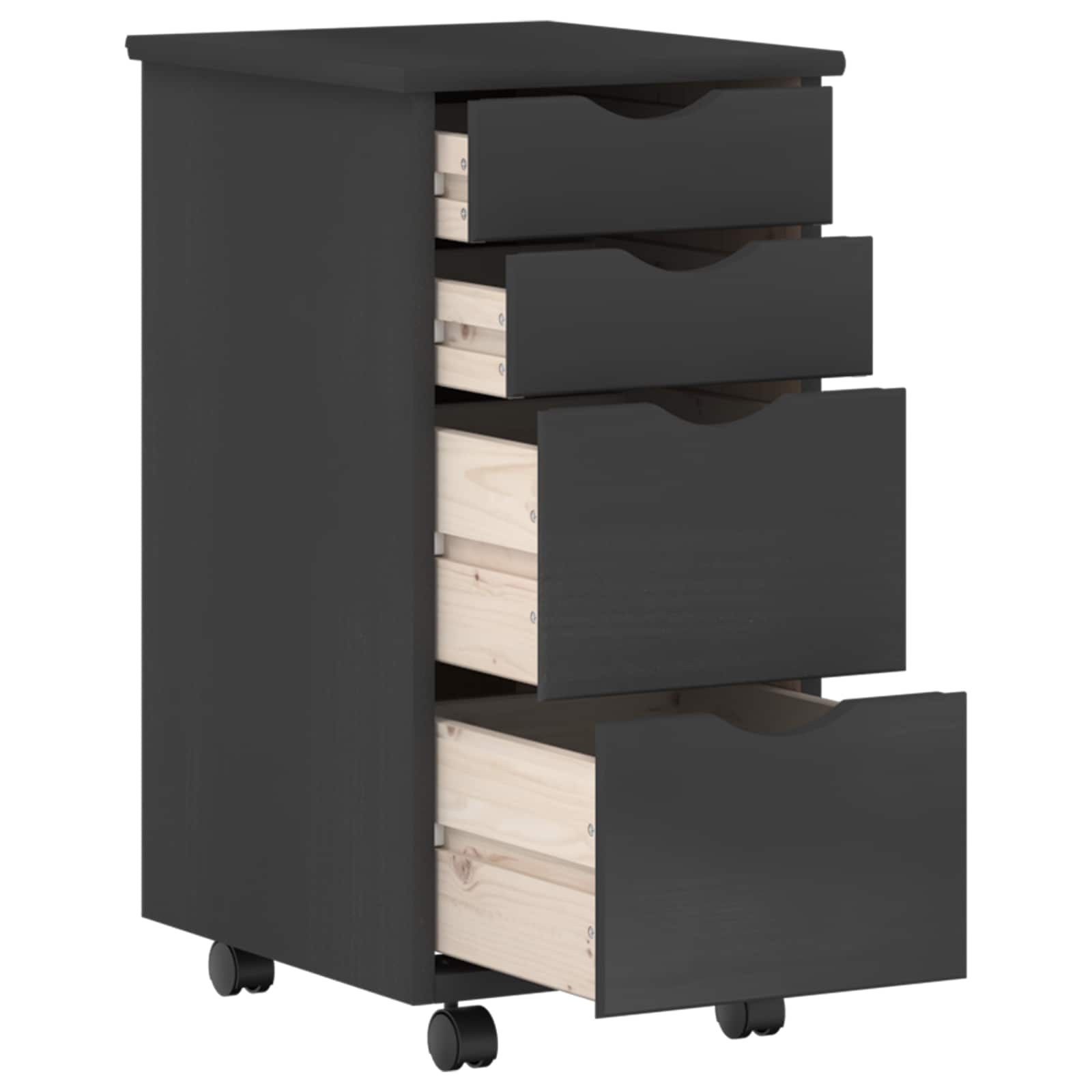 Bureau en rollende kast set MOSS 2 pcs Grijs