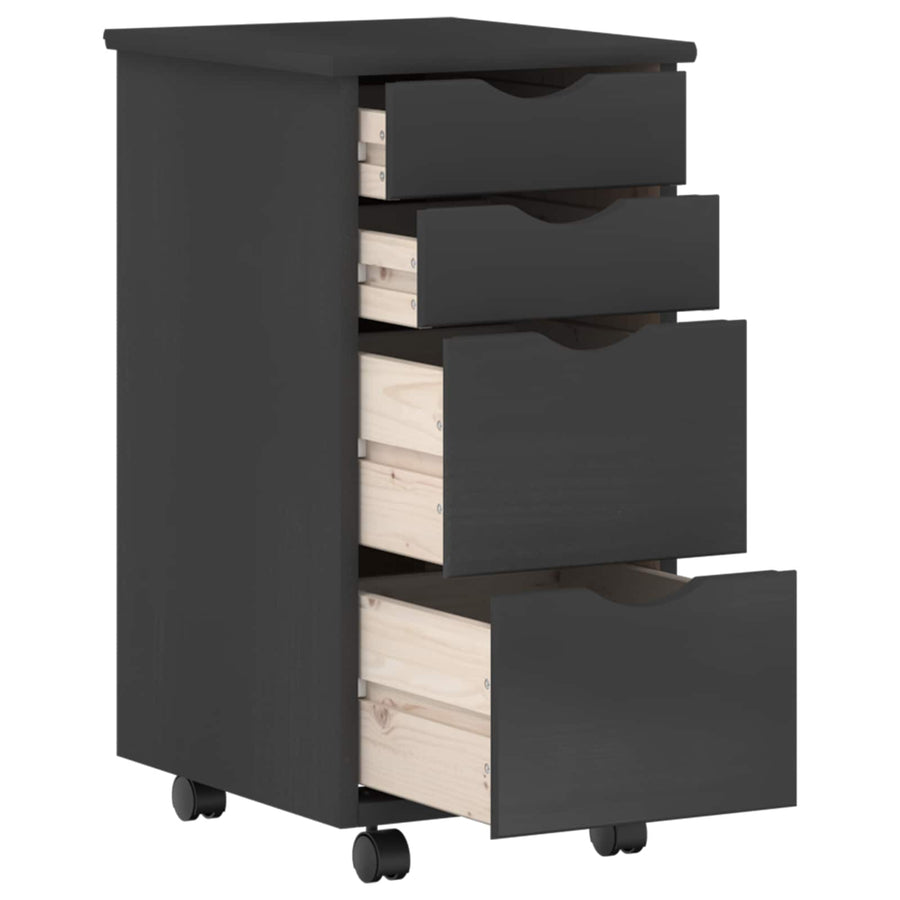 Bureau en rollende kast set MOSS 2 pcs Grijs