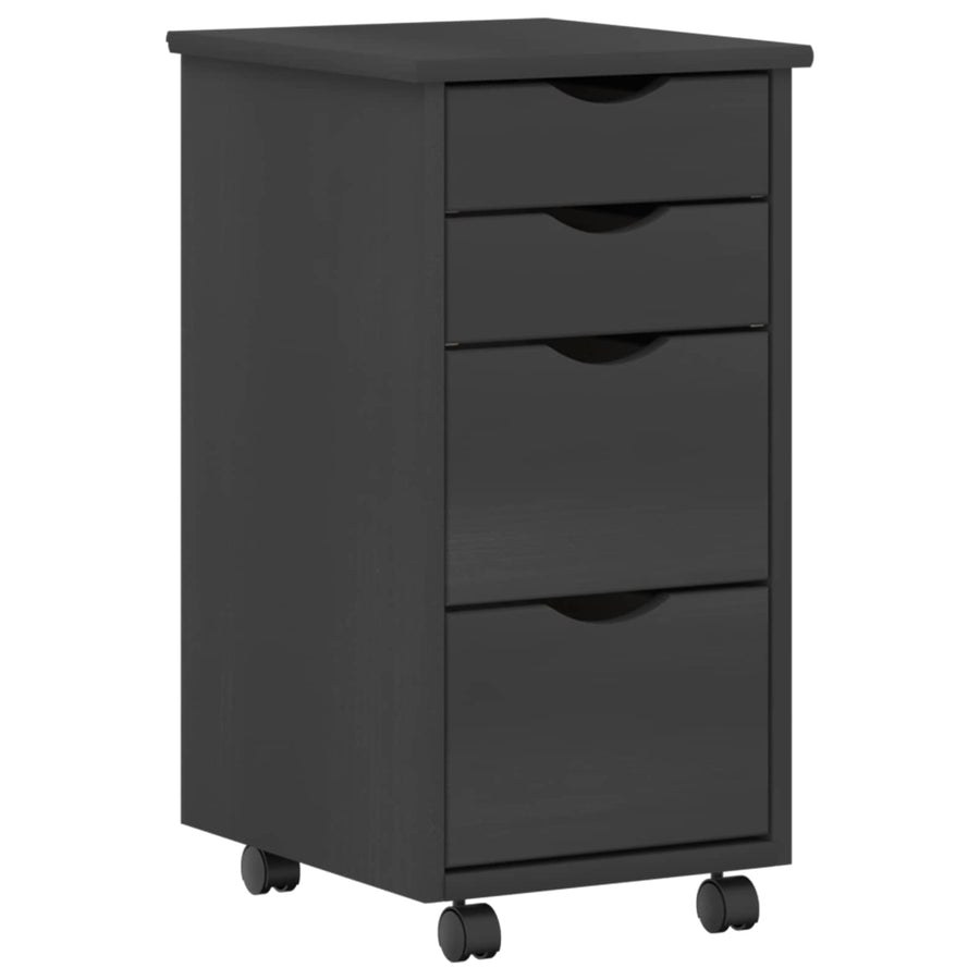Bureau en rollende kast set MOSS 2 pcs Grijs
