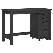 Bureau en rollende kast set MOSS 2 pcs Zwart