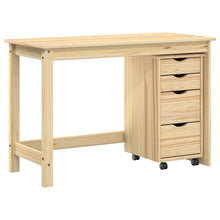 Bureau en rollende kast set MOSS 2 pcs Bruin