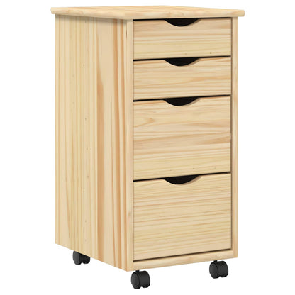 Bureau en rollende kast set MOSS 2 pcs Bruin