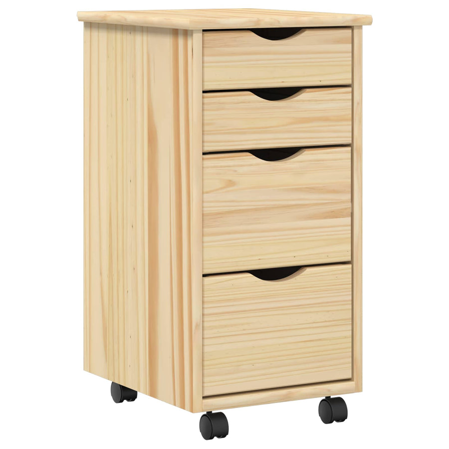 Bureau en rollende kast set MOSS 2 pcs Bruin