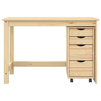 Bureau en rollende kast set MOSS 2 pcs Bruin
