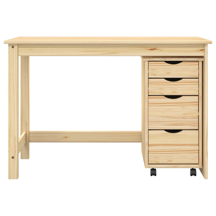 Bureau en rollende kast set MOSS 2 pcs Bruin