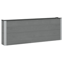 Verhoogde plantenbak Zwart 200 x 30 x 72 cm WPC en Aluminium