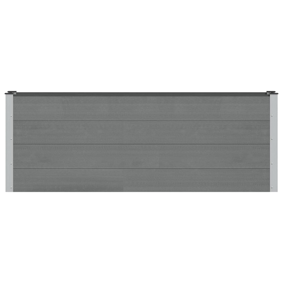 Verhoogde plantenbak Zwart 200 x 30 x 72 cm WPC en Aluminium