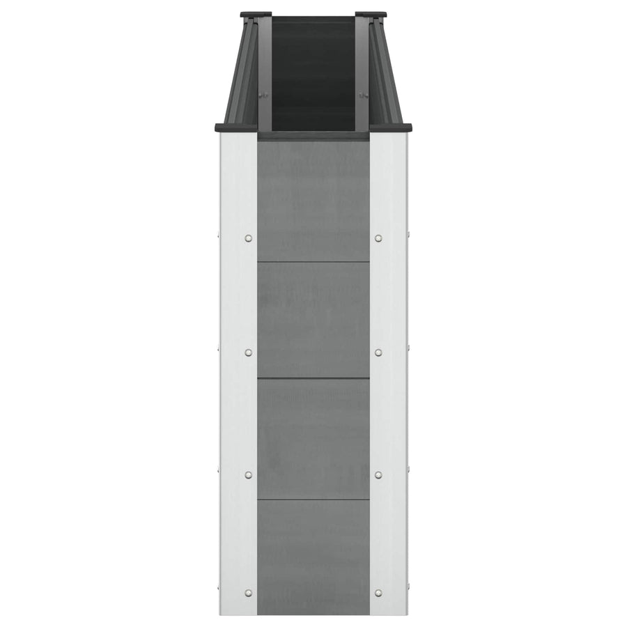 Verhoogde plantenbak Zwart 200 x 30 x 72 cm WPC en Aluminium