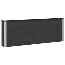 Verhoogde plantenbak Zwart 200 x 30 x 72 cm WPC en Aluminium