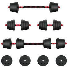 2-in-1 Halter Set 40kg Zwart en Rood Cement en ijzeren zand