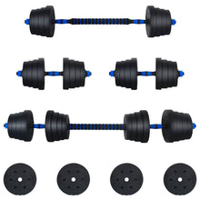 2-in-1 Halter Set 40kg Zwart en Blauw Cement en ijzeren zand