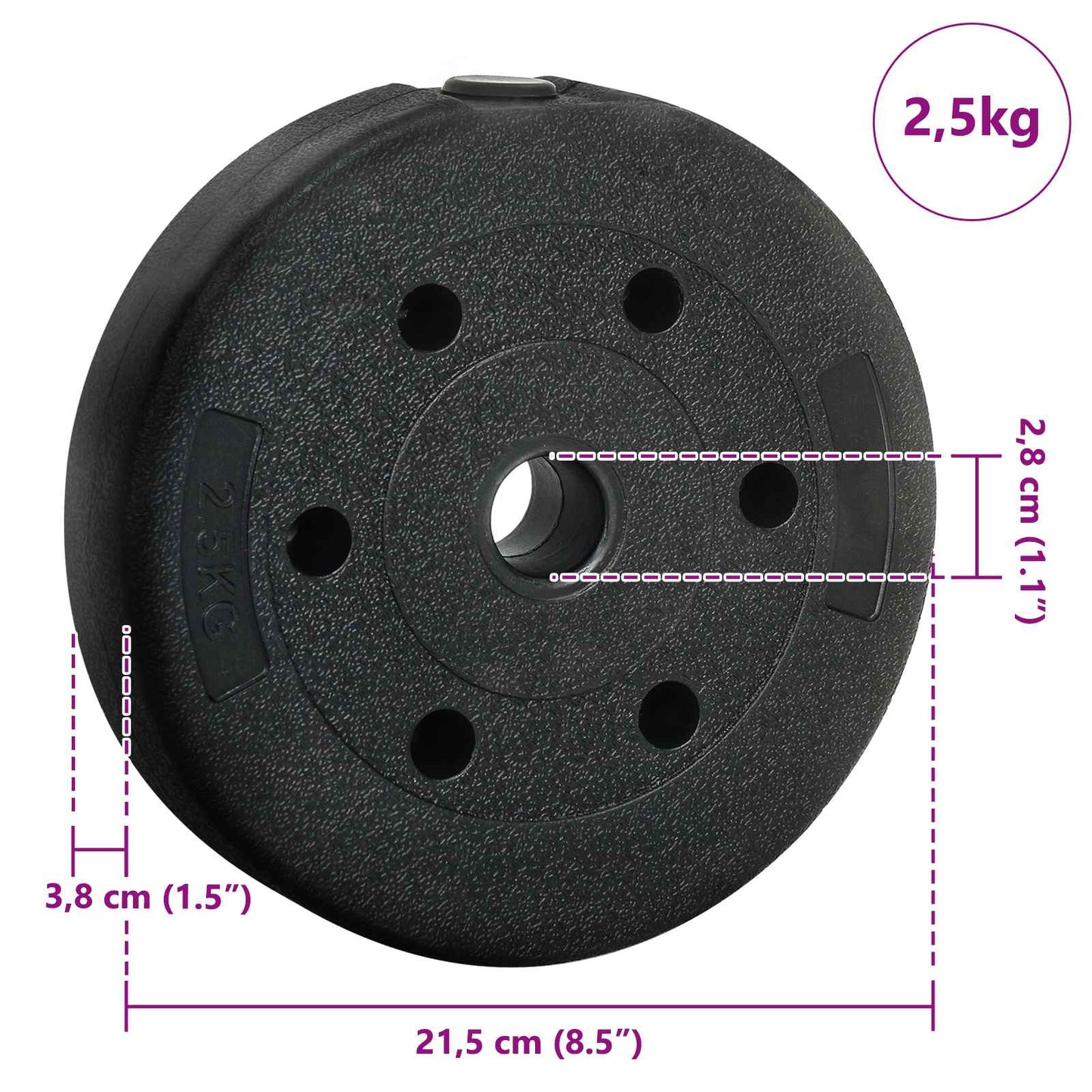 2-in-1 Halter Set 40kg Zwart en Blauw Cement en ijzeren zand