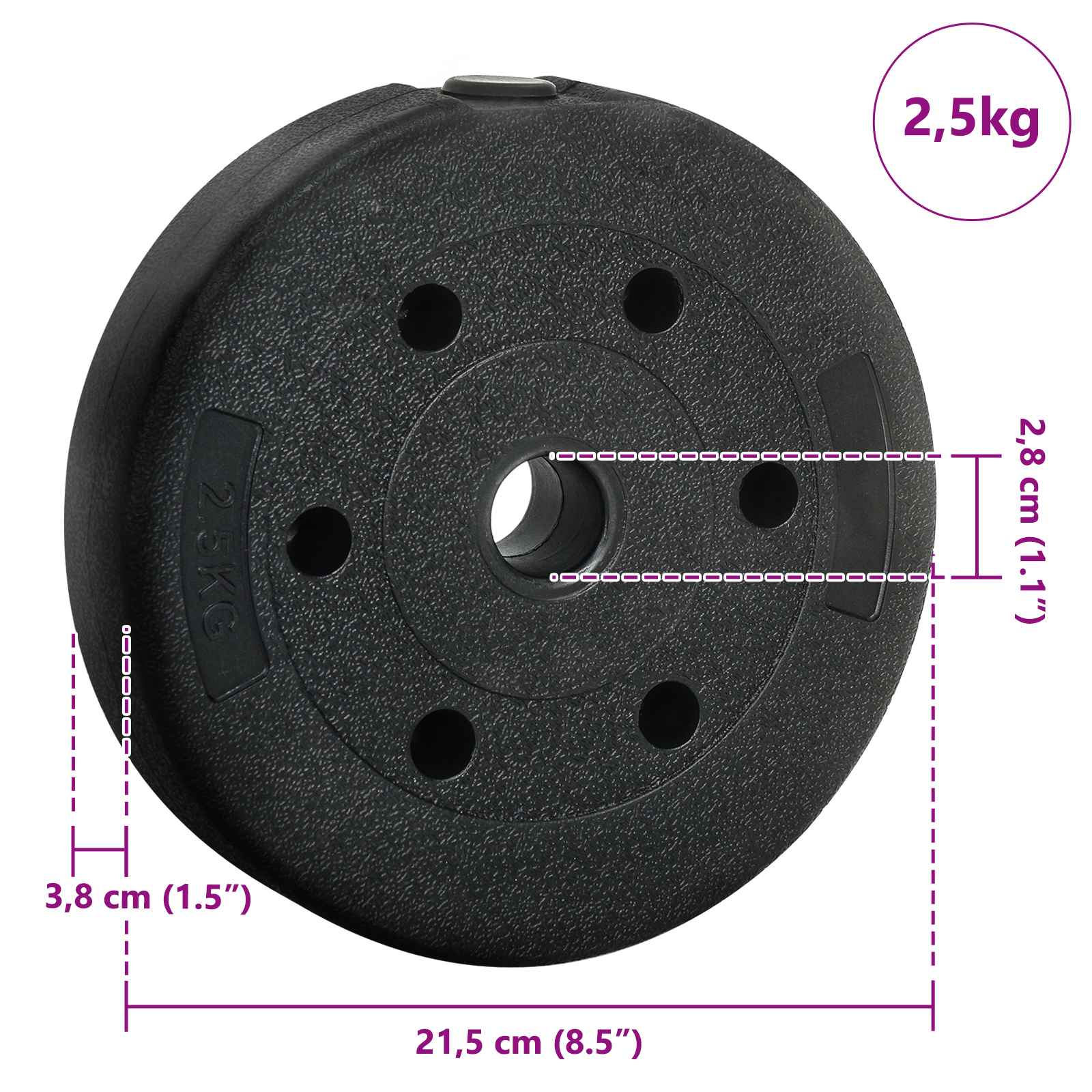 2-in-1 Halter Set 40kg Zwart en Blauw Cement en ijzeren zand