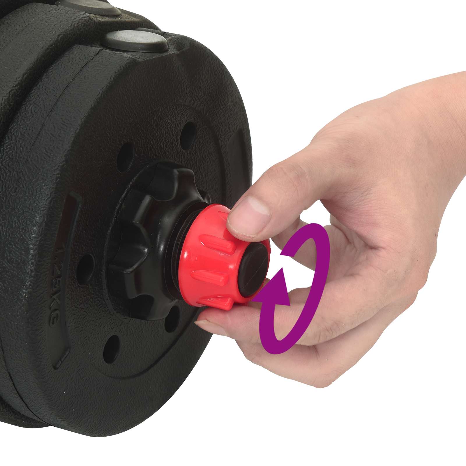 4-in-1 Halterset 40kg Zwart en Rood Cement en ijzeren zand