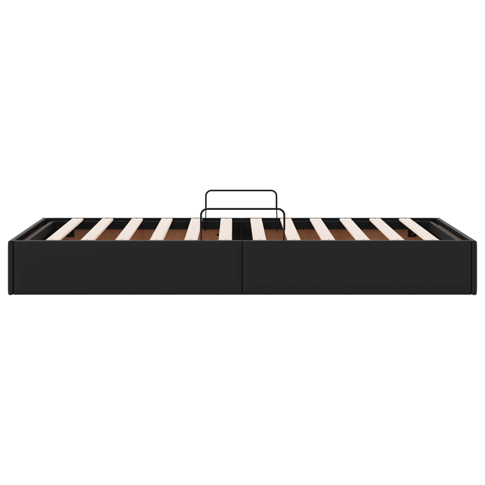 Ottoman Bedframe met opslag Zwart 90 x 200 cm Nep Leer