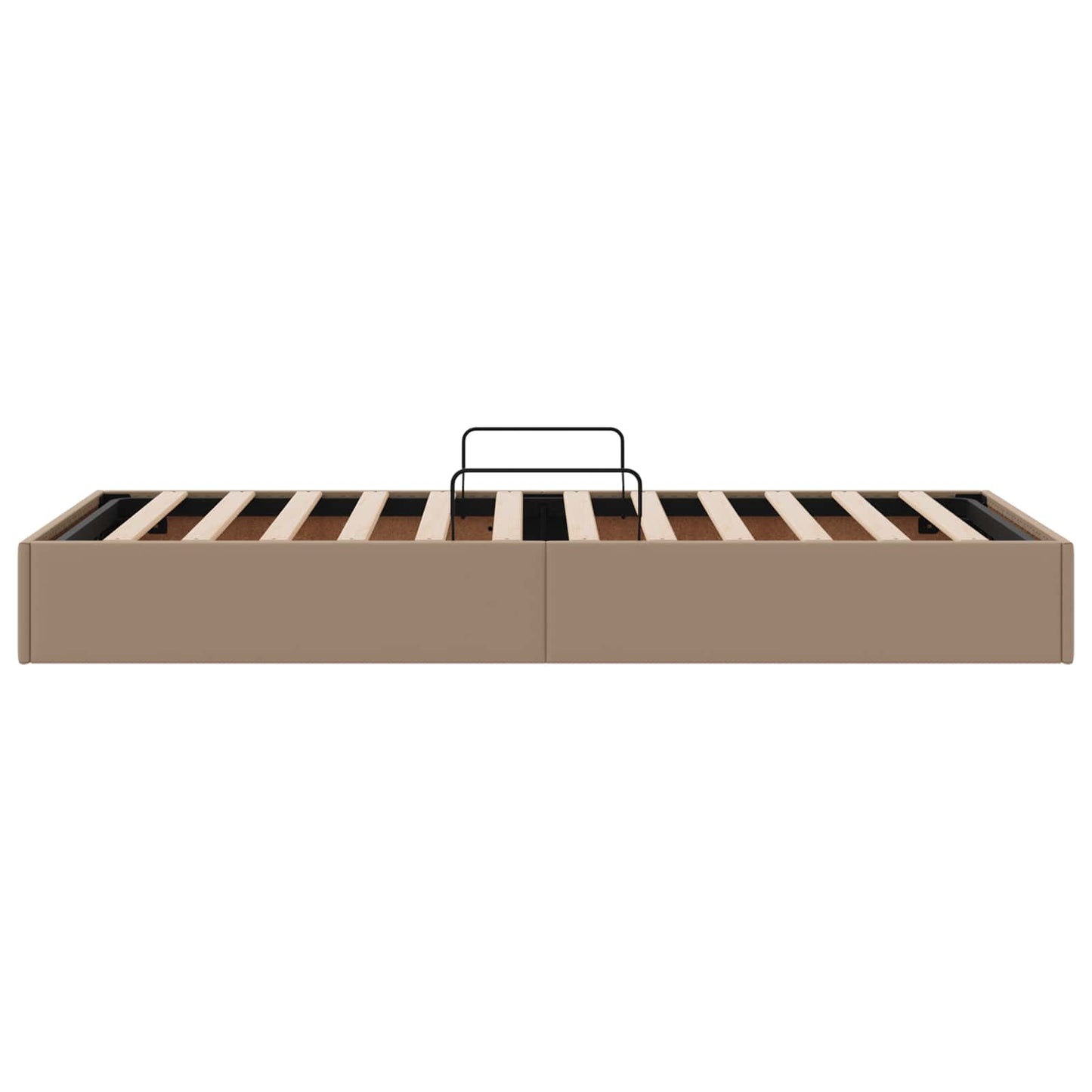 Ottoman Bedframe met opslag Cappuccino 90 x 200 cm Nep Leer
