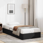 Ottoman Bedframe met opslag Zwart 100 x 200 cm Nep Leer