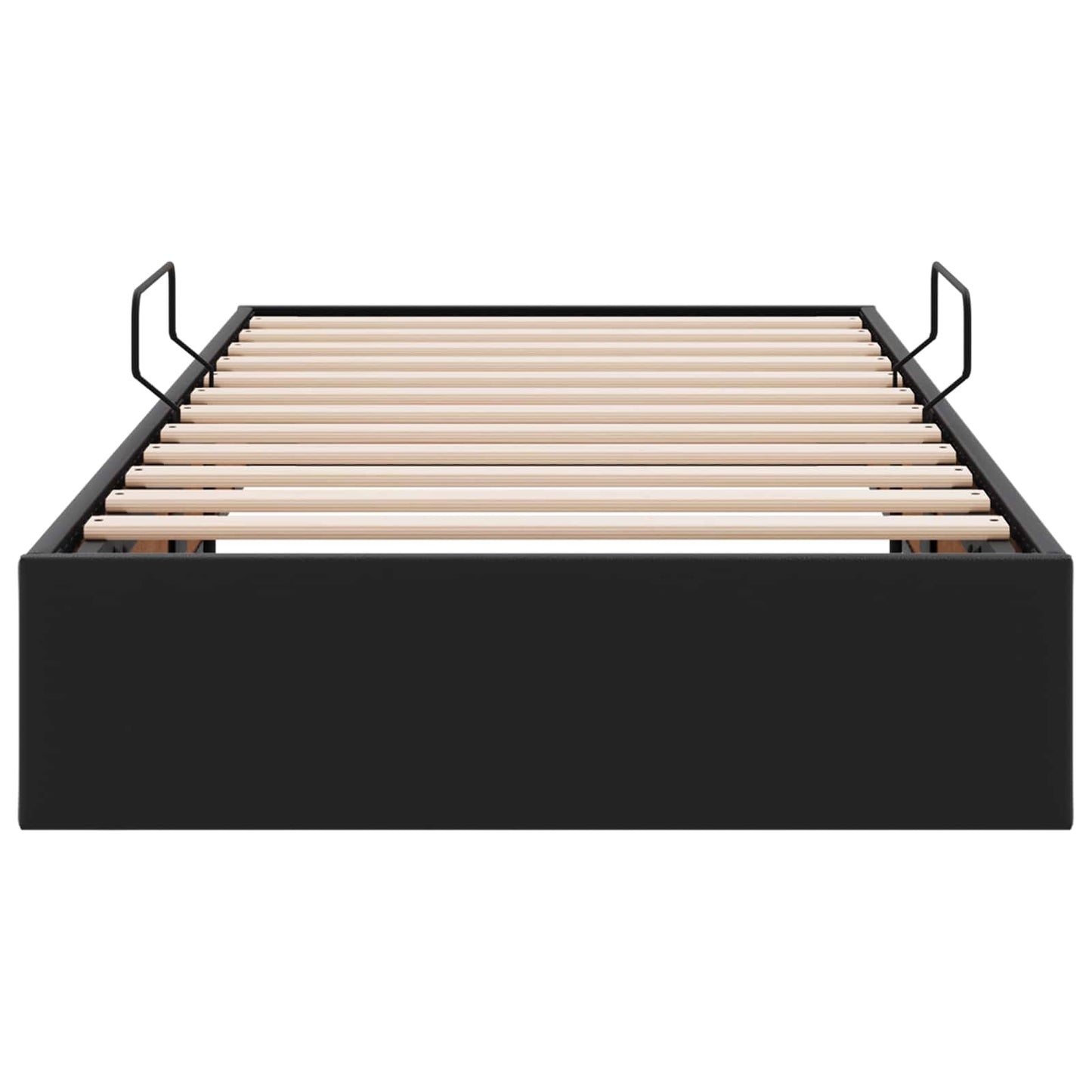 Ottoman Bedframe met opslag Zwart 100 x 200 cm Nep Leer