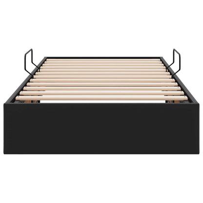 Ottoman Bedframe met opslag Zwart 100 x 200 cm Nep Leer