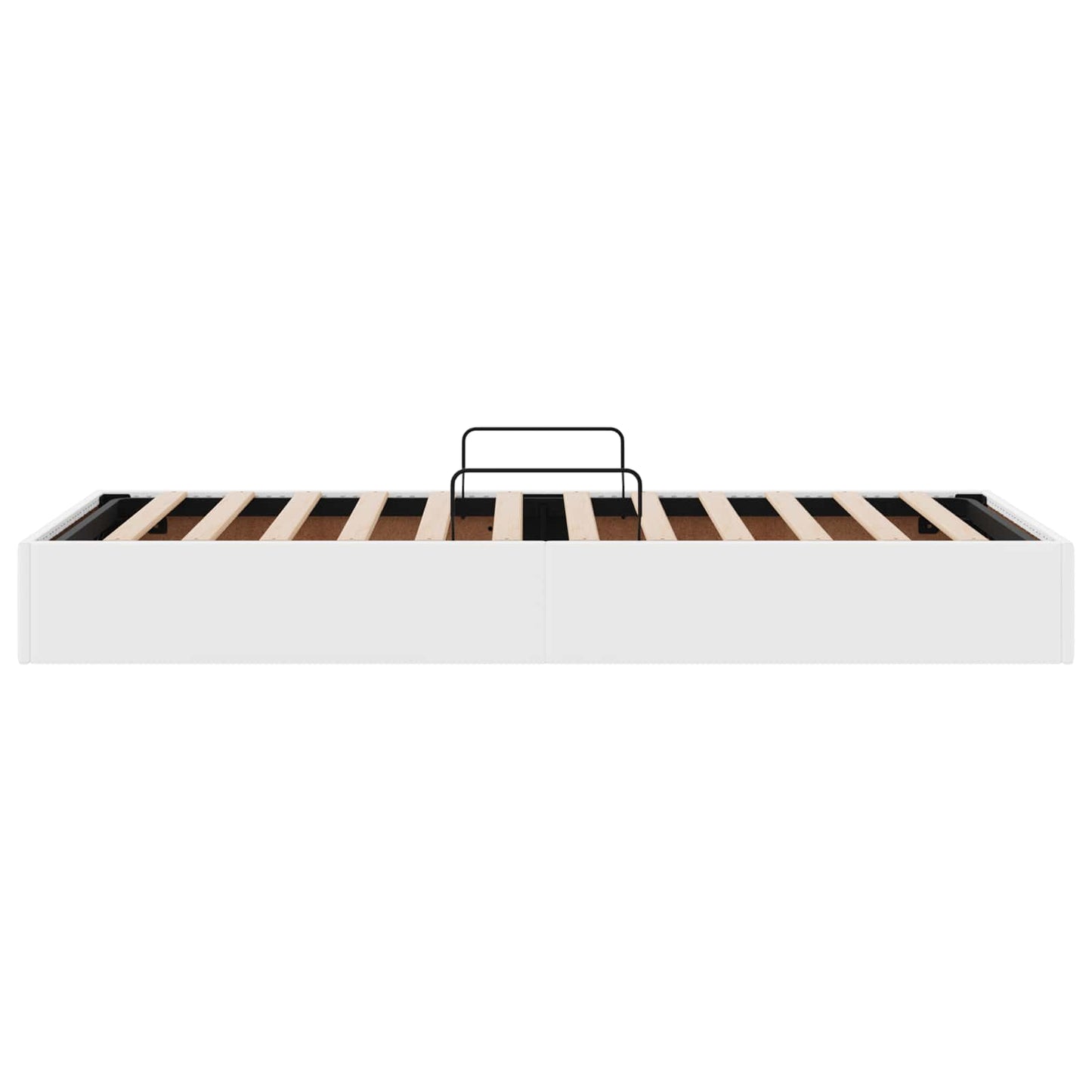 Ottoman Bedframe met opslag Puur Wit 100 x 200 cm Nep Leer