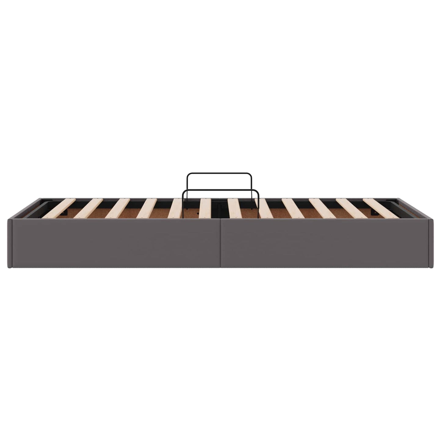 Ottoman Bedframe met opslag Grijs 100 x 200 cm Nep Leer