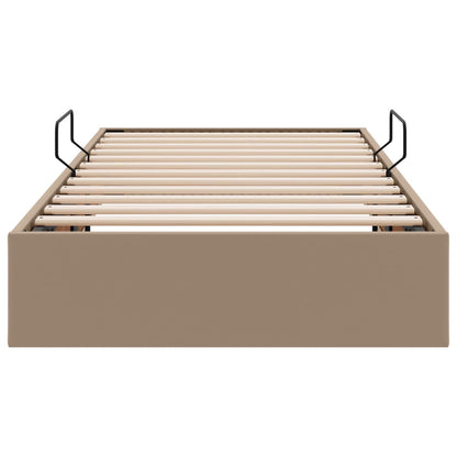 Ottoman Bedframe met opslag Cappuccino 100 x 200 cm Nep Leer