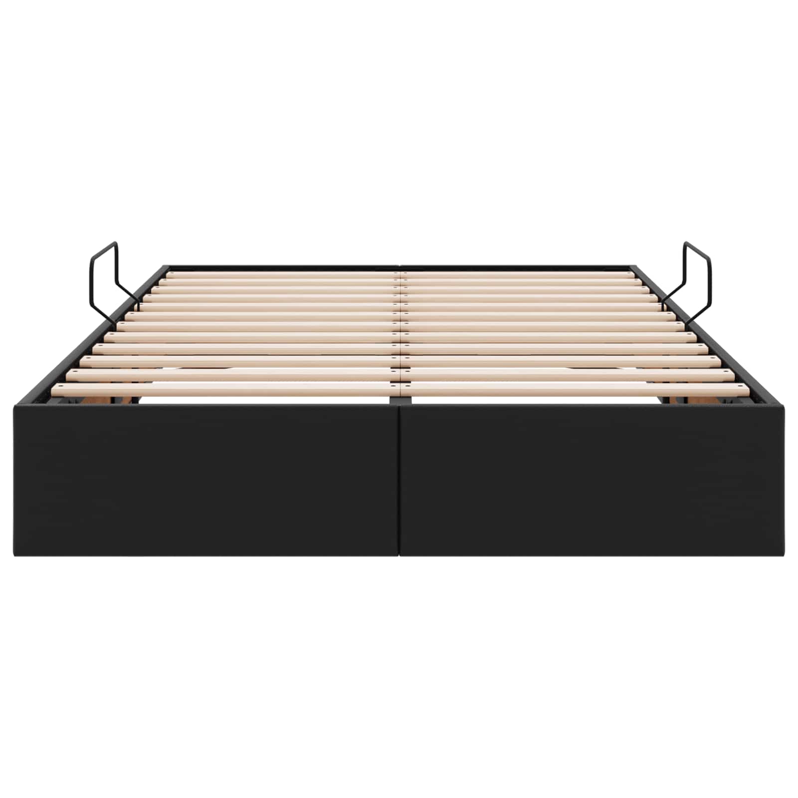 Ottoman Bedframe met opslag Zwart 120 x 190 cm Nep Leer