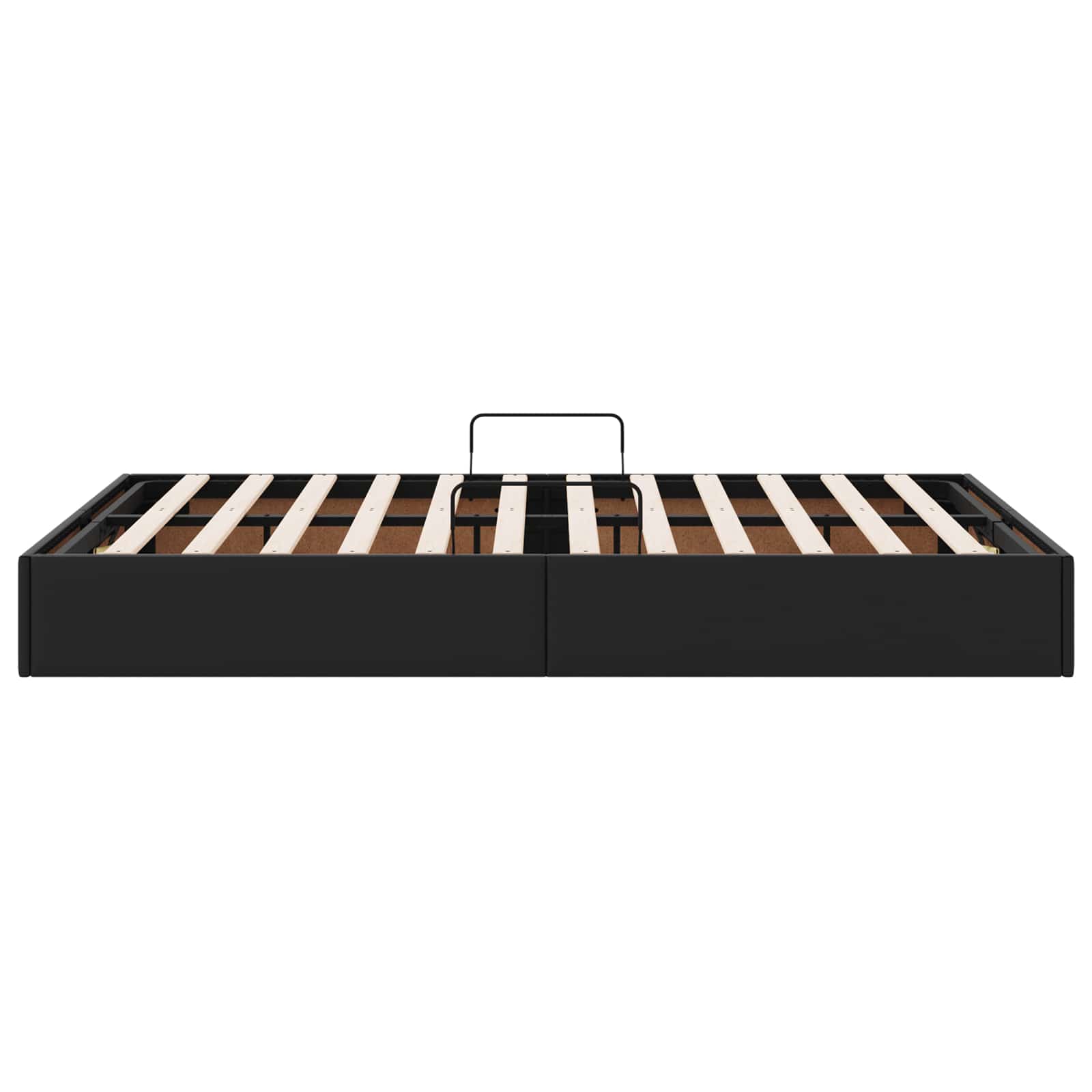 Ottoman Bedframe met opslag Zwart 120 x 190 cm Nep Leer