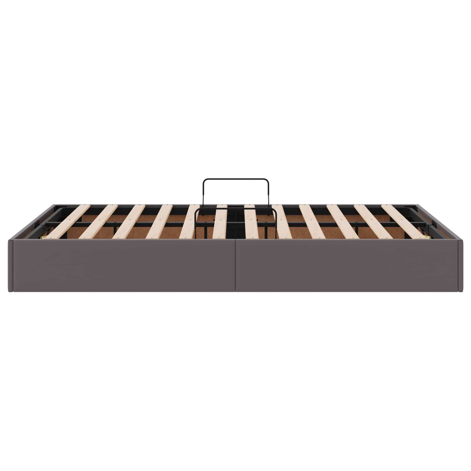Ottoman Bedframe met opslag Grijs 120 x 190 cm Nep Leer