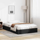 Ottoman Bedframe met opslag Zwart 120 x 200 cm Nep Leer