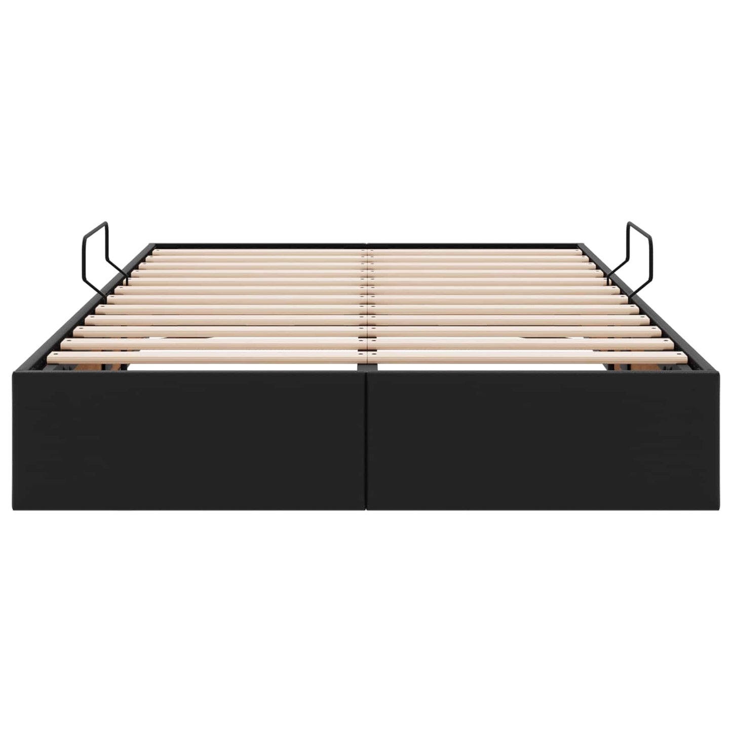 Ottoman Bedframe met opslag Zwart 120 x 200 cm Nep Leer