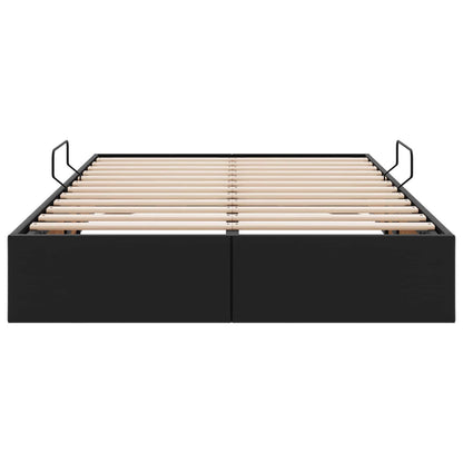 Ottoman Bedframe met opslag Zwart 120 x 200 cm Nep Leer