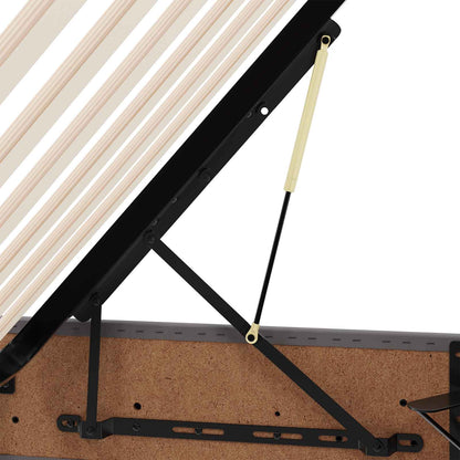 Ottoman Bedframe met opslag Grijs 120 x 200 cm Nep Leer