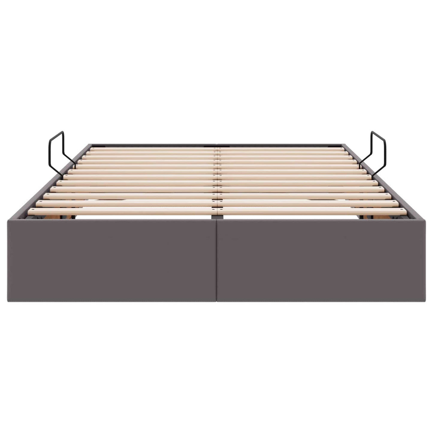 Ottoman Bedframe met opslag Grijs 120 x 200 cm Nep Leer
