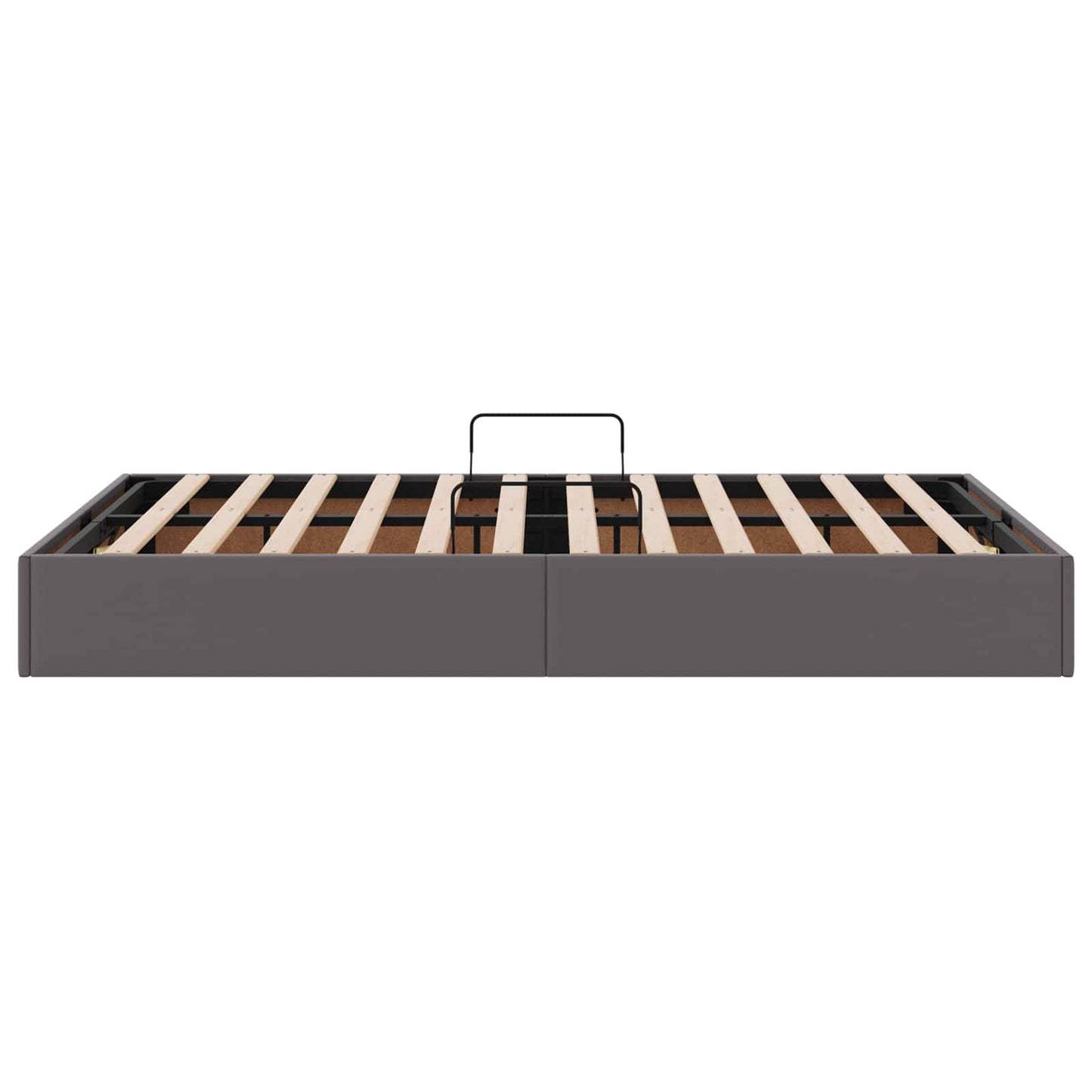 Ottoman Bedframe met opslag Grijs 120 x 200 cm Nep Leer