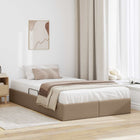 Ottoman Bedframe met opslag Cappuccino 120 x 200 cm Nep Leer