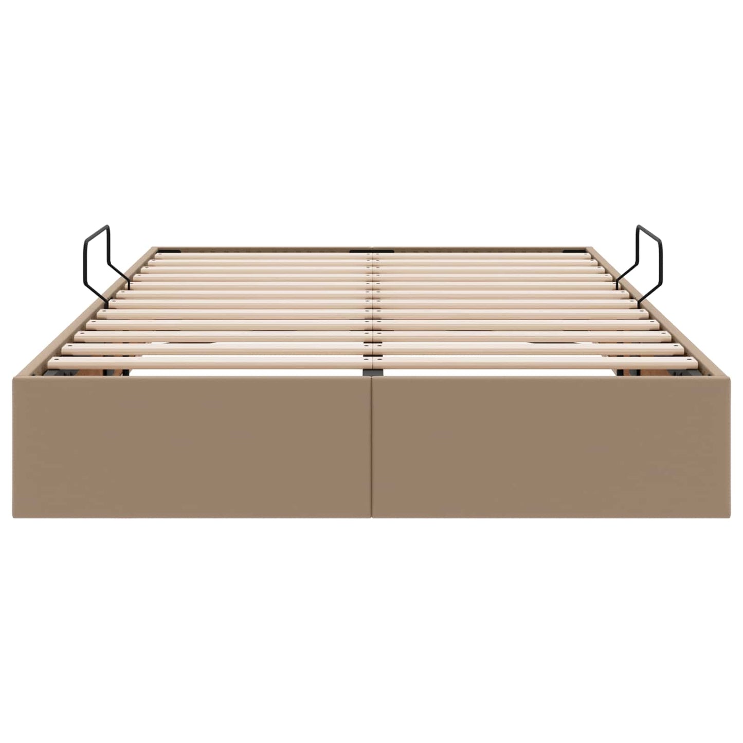 Ottoman Bedframe met opslag Cappuccino 120 x 200 cm Nep Leer