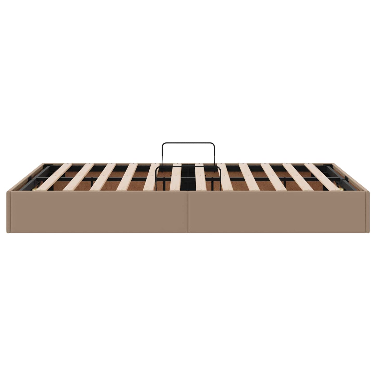Ottoman Bedframe met opslag Cappuccino 120 x 200 cm Nep Leer