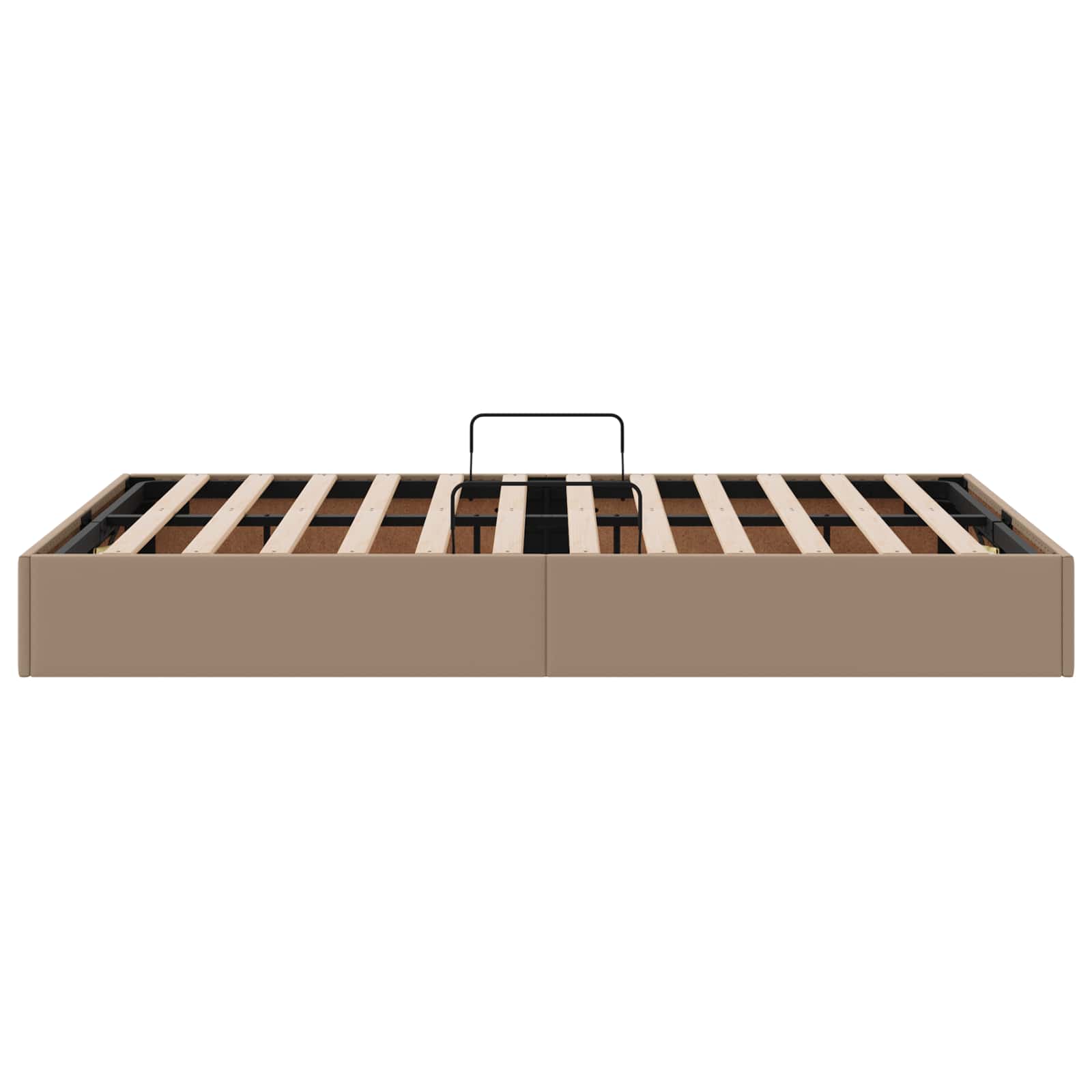 Ottoman Bedframe met opslag Cappuccino 120 x 200 cm Nep Leer
