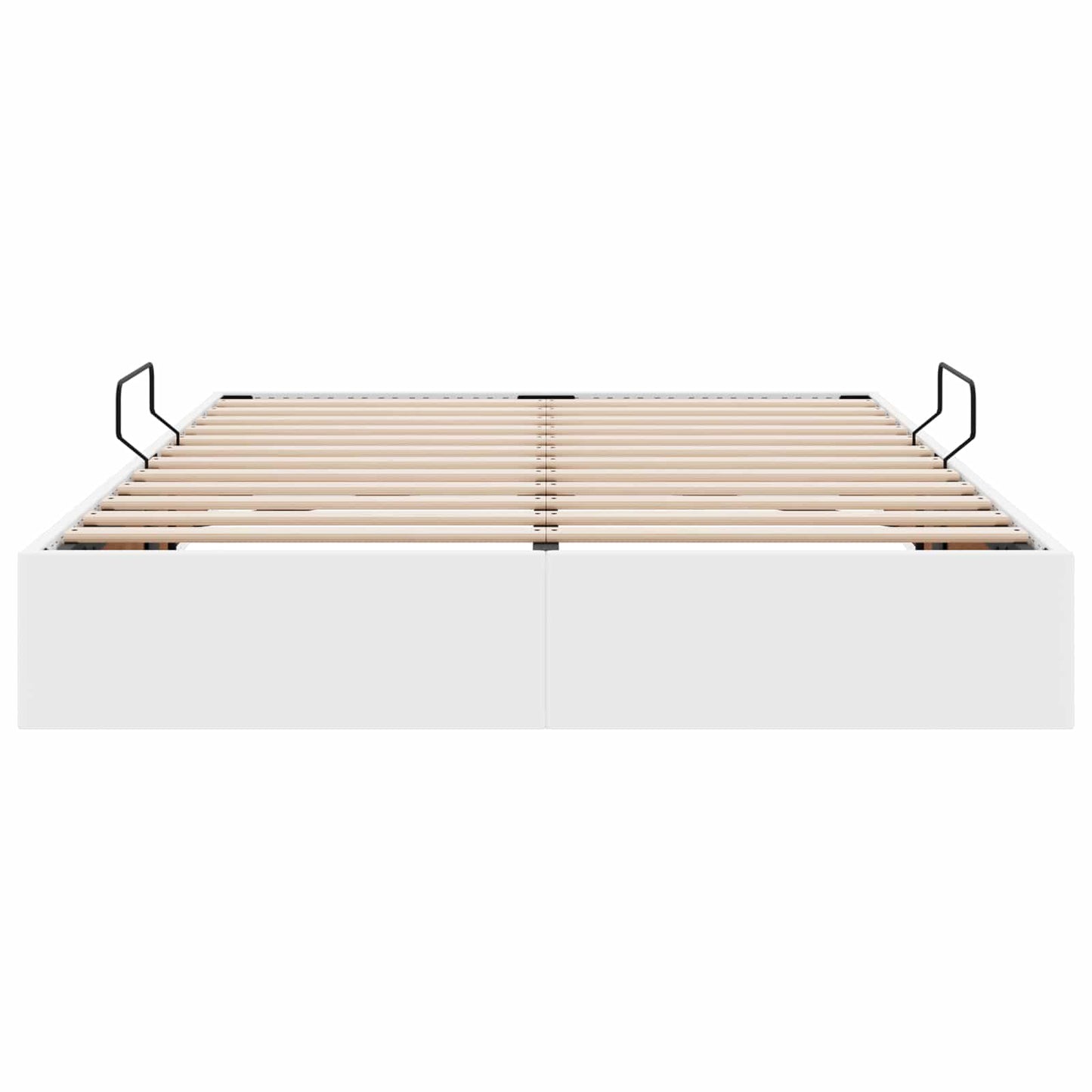 Ottoman Bedframe met opslag Puur Wit 140 x 190 cm Nep Leer
