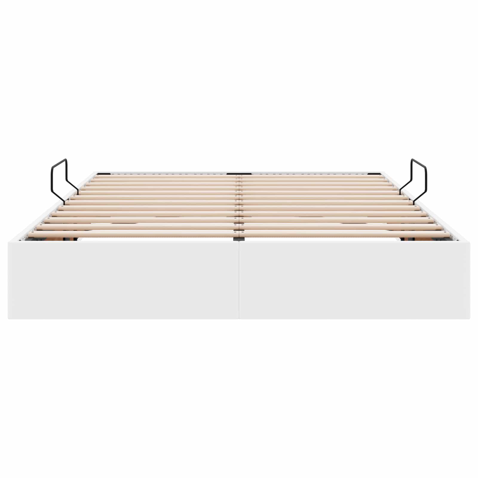 Ottoman Bedframe met opslag Puur Wit 140 x 190 cm Nep Leer
