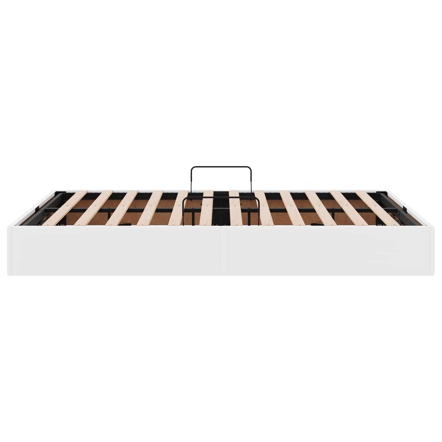 Ottoman Bedframe met opslag Puur Wit 140 x 200 cm Nep Leer
