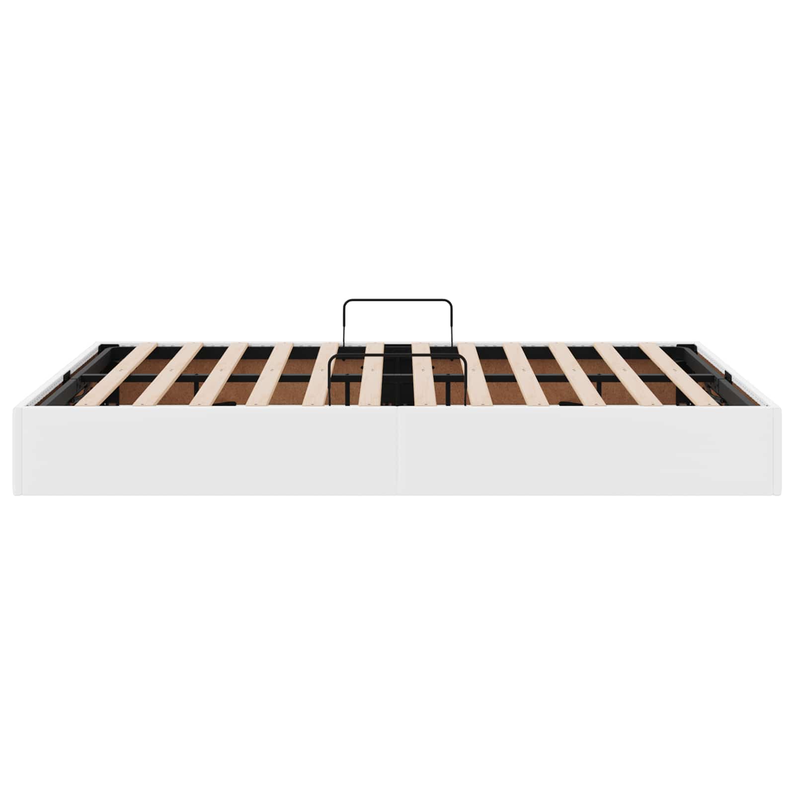 Ottoman Bedframe met opslag Puur Wit 140 x 200 cm Nep Leer